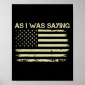 私が2024年のことわざ政治おもしろいトランプの選挙だった時 ポスター (正面)