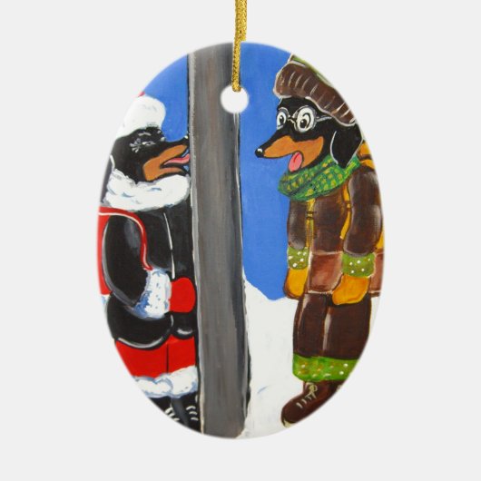 「私が3倍のドキシー・デアをかける」 セラミックオーナメント (正面)