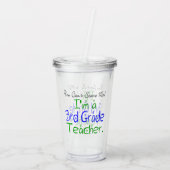 私が3年生の先生だって怖がらないおもしろい アクリルタンブラー (裏面)