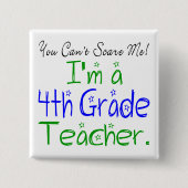 私が4年生の先生かわいい 缶バッジ (正面)