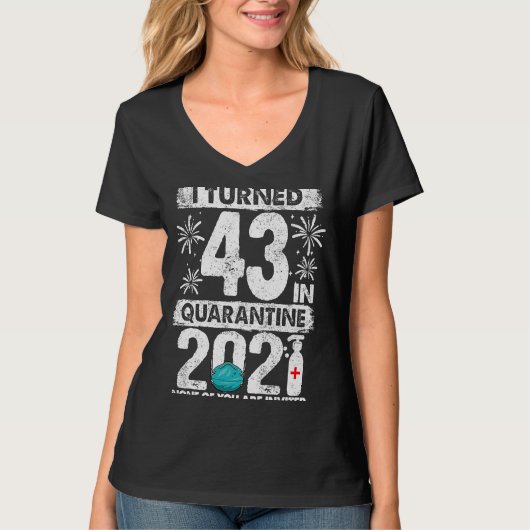 私が43歳で検疫2021で43歳43位B Tシャツ (正面)