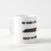 私が5分で準備ができると言ったらダックスユン コーヒーマグカップ (正面左)