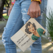 私が50sのことわざ気にをしないおもしろいように振る舞う アクセサリーポーチ