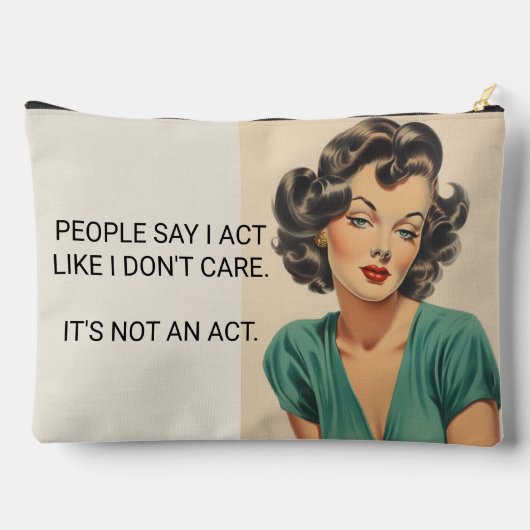 私が50sのことわざ気にをしないおもしろいように振る舞う アクセサリーポーチ (裏面)