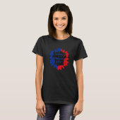 私が7月の太陽の4thを愛するアメリカの土地を祝福 tシャツ (正面フル)