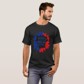 私が7月の太陽の4thを愛するアメリカの土地を祝福 tシャツ (正面フル)