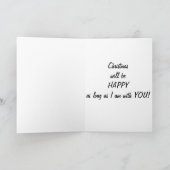 私が「あなた」と一緒にいる限り、クリスマスは幸せになるだろう シーズンカード (内部)