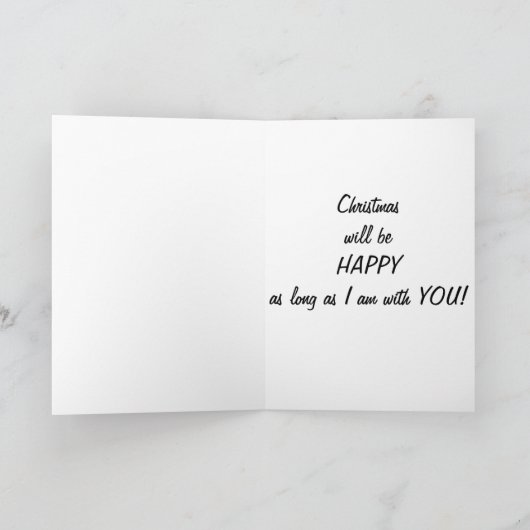 私が「あなた」と一緒にいる限り、クリスマスは幸せになるだろう シーズンカード (内部)