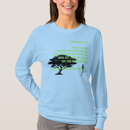 私が….できるので走られるI Tシャツ (正面)