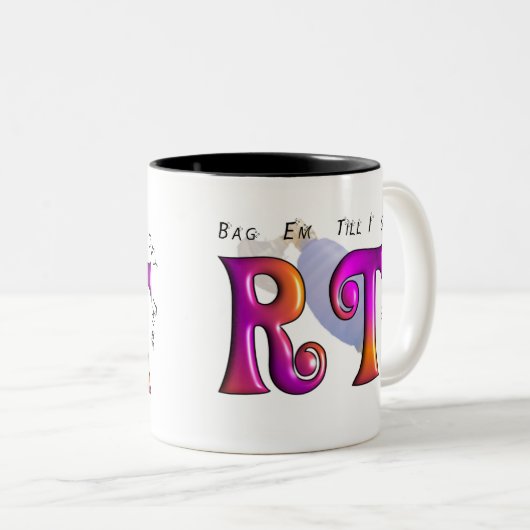 私が"ギフトをそこに得るまでRT "バッグEm ツートーンマグカップ (正面右)