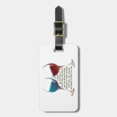 私が…ギフトを言うおもしろいのワインを恋しく思うことを行けば ラゲッジタグ (正面縦)