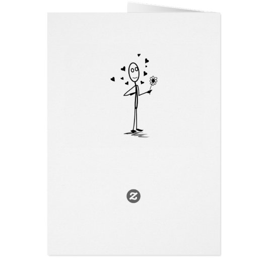 私が"ロマンチックなカードをしてもいい何Stickman "一見 (裏面)