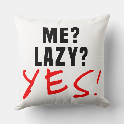 私が？怠惰？Yes! クッション (裏面)