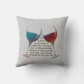 私が…枕を言うおもしろいのワインを恋しく思うことを行けば クッション (裏面)