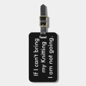 私が…私の編み物を持って来ることができなければ ラゲッジタグ (正面縦)