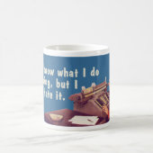 私がalivingのためにすることを、憎みますそれを知らないで下さい コーヒーマグカップ (中央)