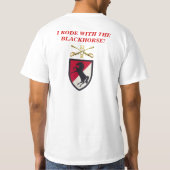 私がBlackhorseと乗ったH/2/11th ACR! ワイシャツ Tシャツ (裏面)