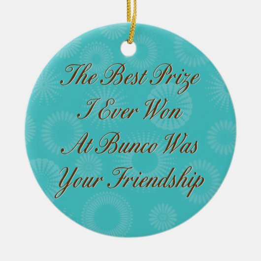 私がBuncoのオーナメントで勝った最も最高のな賞 セラミックオーナメント (正面)