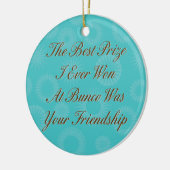 私がBuncoのオーナメントで勝った最も最高のな賞 セラミックオーナメント (左)