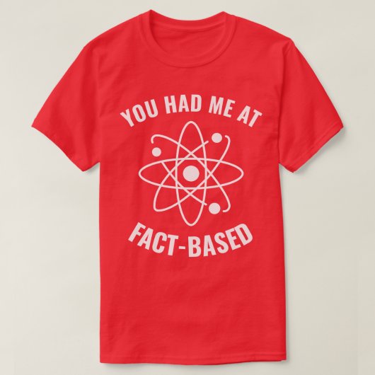 私がFactBased Scienceのギークおもしろいに参加した1 Tシャツ (デザイン正面)