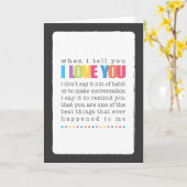 私がI愛を言うとき挨拶状を消します カード (黄色い花)