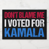 私がKamala Iに投票したことを責めるな フードラベル (シングルラベル)