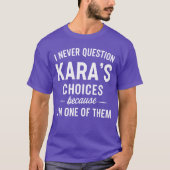 私がKARASの選択に疑問を持たないのは私もその一人だから Tシャツ (正面)