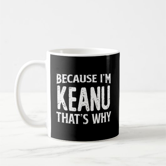 私がKeanu Tの名前だからパーソナライズされた コーヒーマグカップ (左)