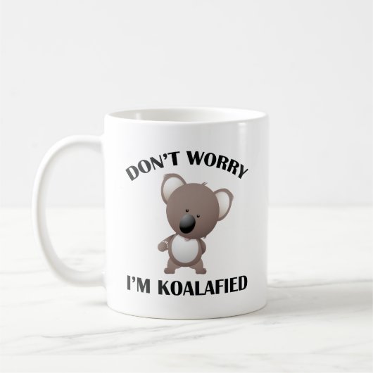 私がKoalafied Coffee Mugであることを心配しない コーヒーマグカップ (左)