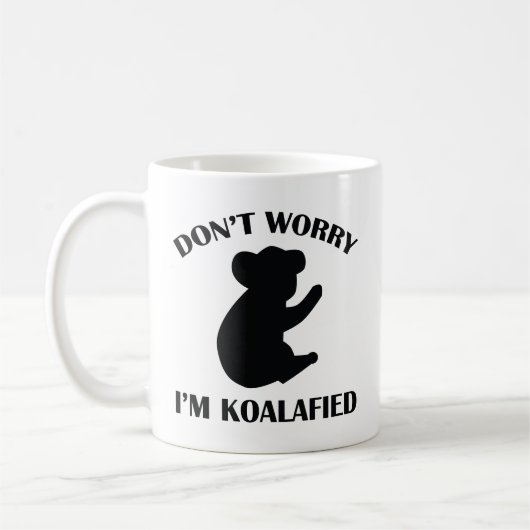 私がKoalafied Coffee Mugであることを心配しない コーヒーマグカップ (左)