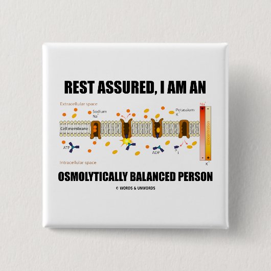 私がOsmolyticallyによってバランスをとられる人であることを安心して下さい 缶バッジ (正面)