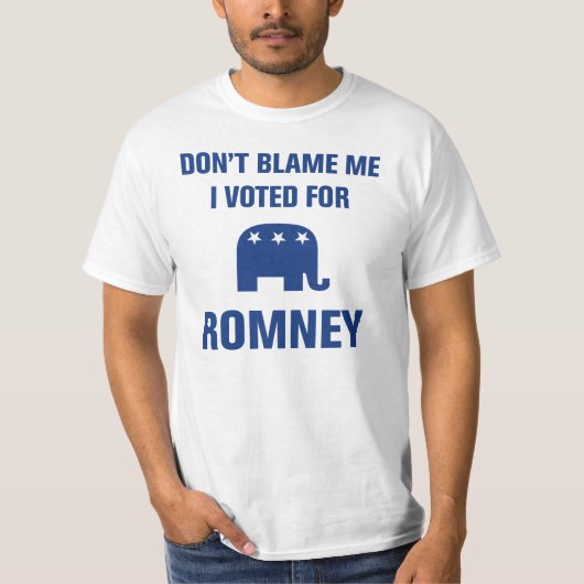 私がRomneyのTシャツのために投票した私の責任にしないで下さい Tシャツ (正面)