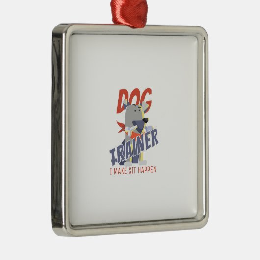私がSITを実現させる犬のトレーナー メタルオーナメント (右)