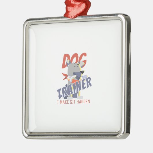 私がSITを実現させる犬のトレーナー メタルオーナメント (左)