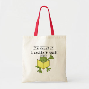 私がTシャツおよびギフトを読むことができなければカエルのしわがれ声 トートバッグ