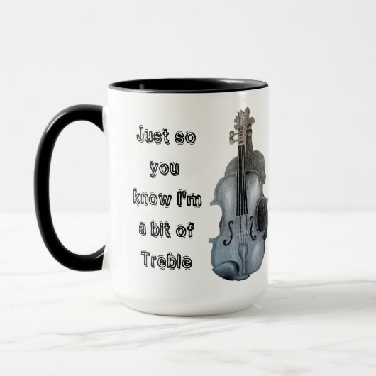 私がTreble Violin Mugのビットだと分かっているだけだから マグカップ (左)