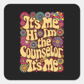 私こんにちはカウンセラー学校の新学期 スクエアシール (正面)