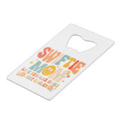 私こんにちは私はクール母である私のレトロGroovy M クレジットカード栓抜き (正面アングル)