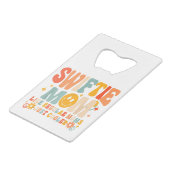 私こんにちは私はクール母である私のレトロGroovy M クレジットカード栓抜き (裏面アングル)