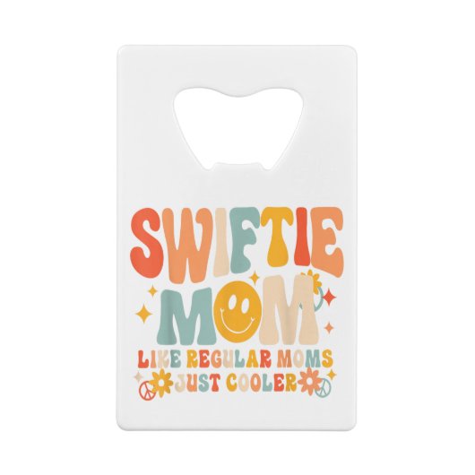 私こんにちは私はクール母である私のレトロGroovy M クレジットカード栓抜き (裏面)