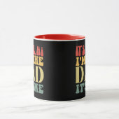 私こんにちは私はパパ私の父の日おもしろいである マグカップ (中央)