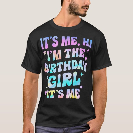 私こんにちは私は誕生日の女の子だ私はGiのためのグルービー Tシャツ (正面)