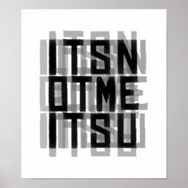 「私じゃない君だ」タイポグラフィポスター ポスター