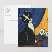 私じゃない – Tuxedo Cat ポストカード (正面/裏面)