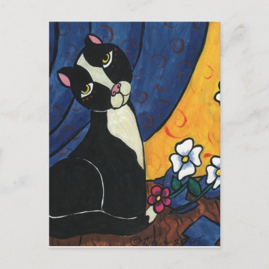 私じゃない – Tuxedo Cat ポストカード (正面)