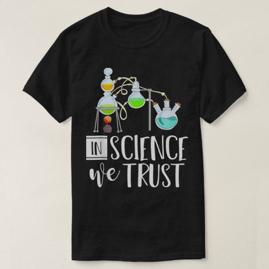 私たちおもしろいが信頼する科学における物理学者の科学者の贈り物 Tシャツ (デザイン正面)