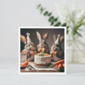 私たちおもしろいのバニー、バニー誕生日の招待 招待状 (スタンド正面)