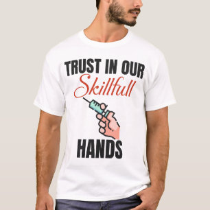 私たちおもしろいの巧みな手のフロボトミストに信頼 Tシャツ