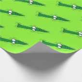 私たちおもしろいの漫画を見ているワニ ラッピングペーパー (角)