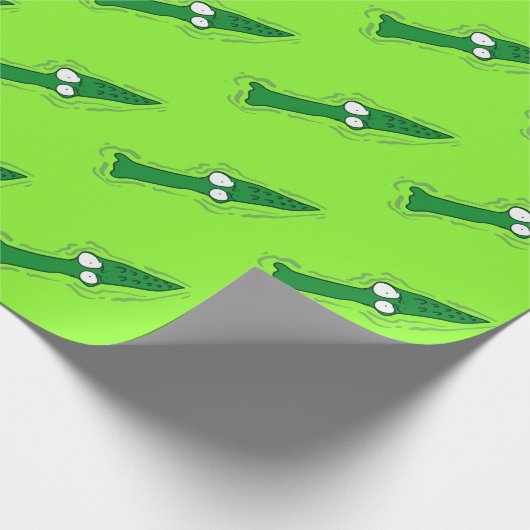 私たちおもしろいの漫画を見ているワニ ラッピングペーパー (角)